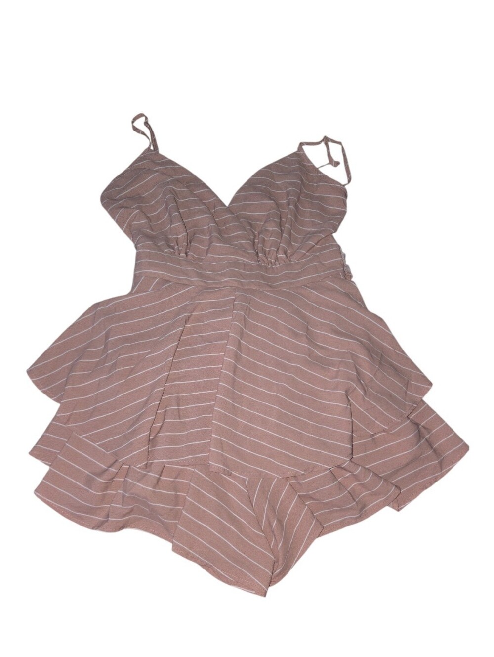 Revamped Stripe Ruffled Romper Size Small